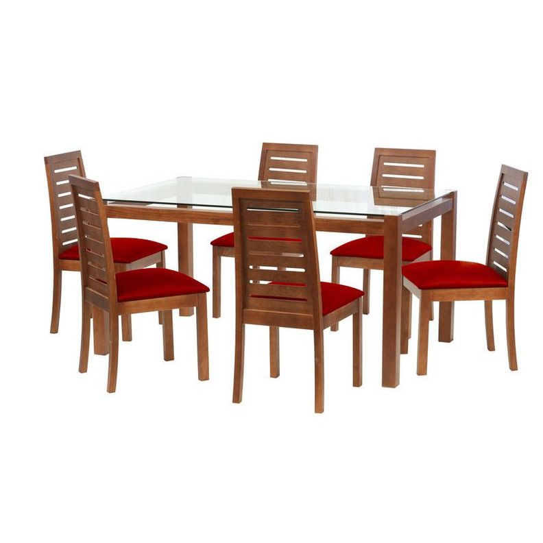 Juego De Comedor Barcelona 1600X1000 S/Tenerife Pu Rojo-0