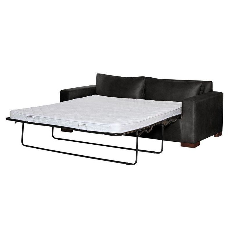 Sofa Cama Livorno 2Pl Cuero Kentucky Negro-0