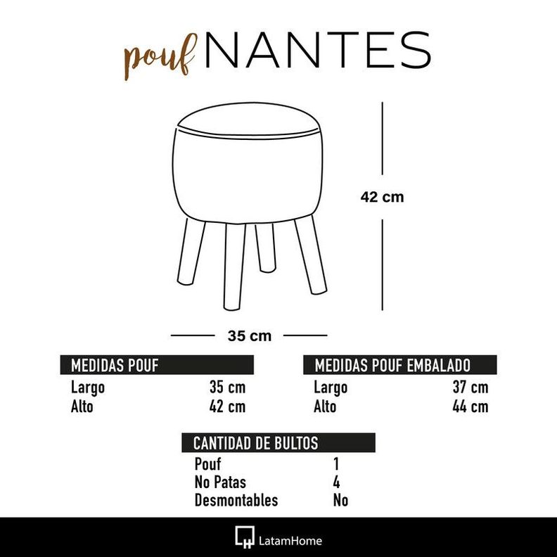 Pouf Nantes Pu Chocolate-2