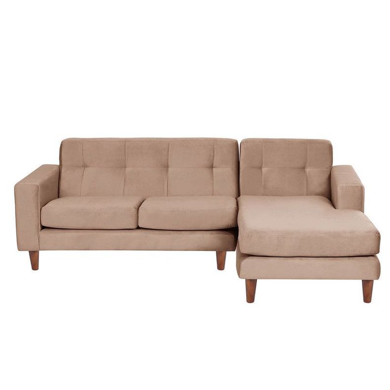 Sofa Chaiselong Der Salerno Tela  Velvet  Beige-0