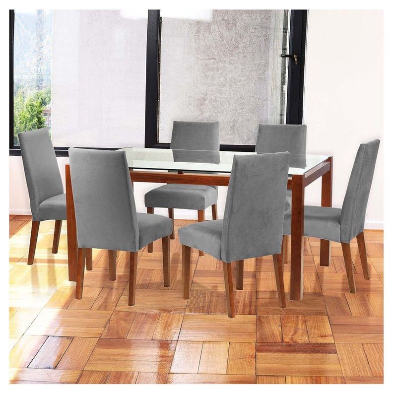 Juego De Comedor Barcelona 1600X1000 S/Cadiz Tela Gris-0