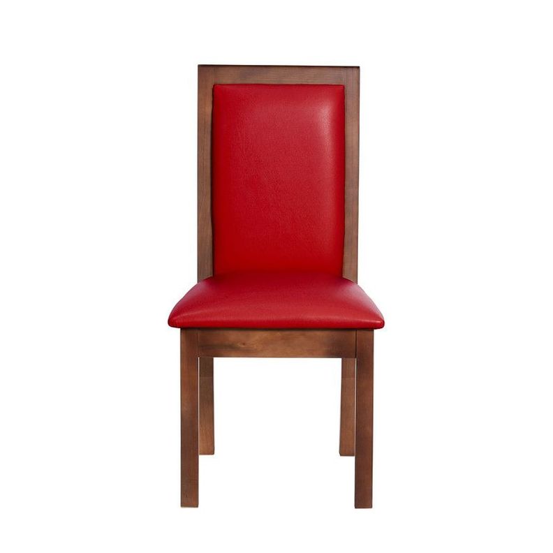 Juego De Comedor Sevilla 2 Sillas Girona + 2 Bancas Pu Rojo-3