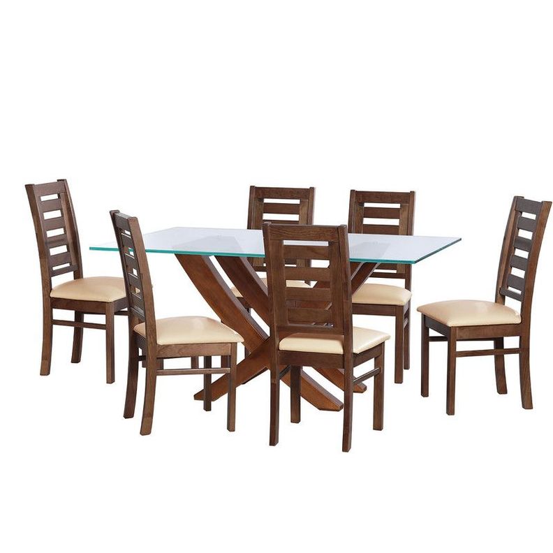 Juego De Comedor Alicante 6 Sillas Murcia Pu Beige-0