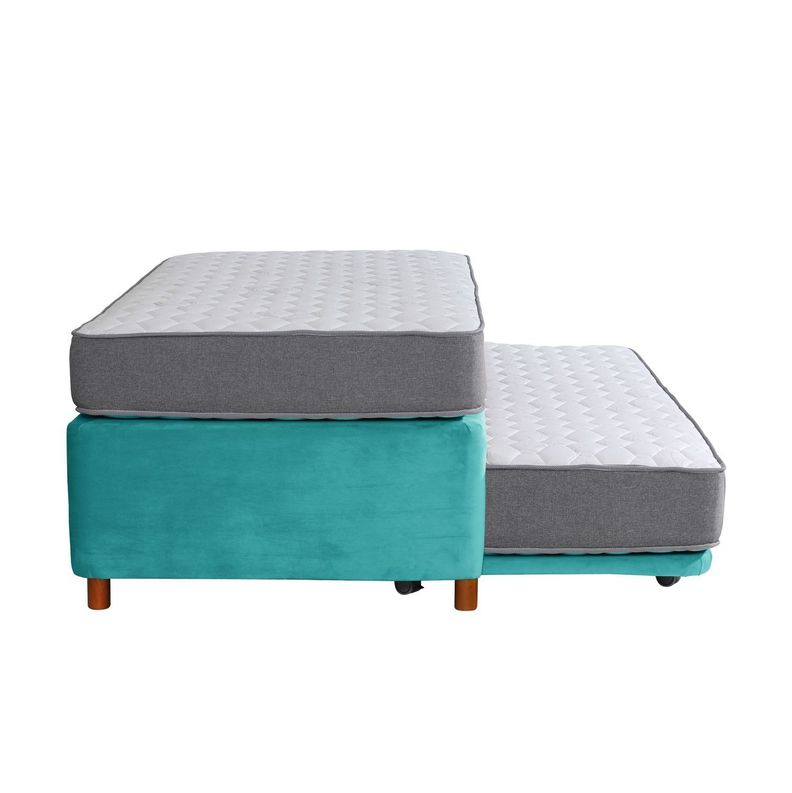CAMA NIDO ZEN BEST TELA TURQUESA 1 1/2 PZA-1