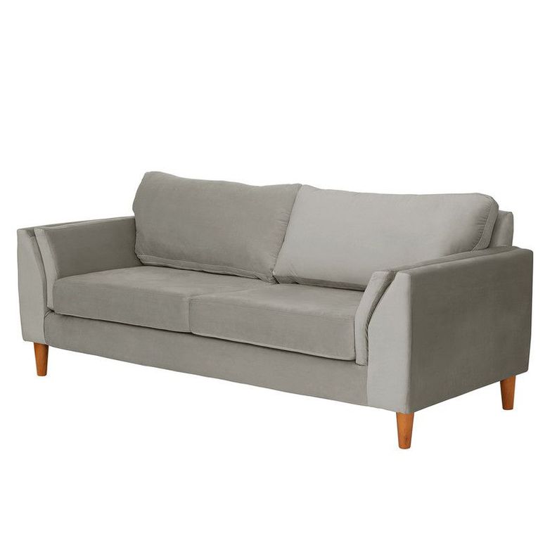 Sofa Milan 3C Con Resortes Pocket Tela Velvet Gris-1