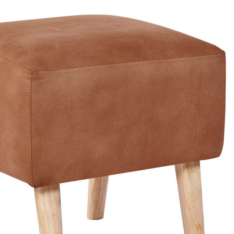 Pouf Burdeos  Cuero Kentucky Tabaco-1