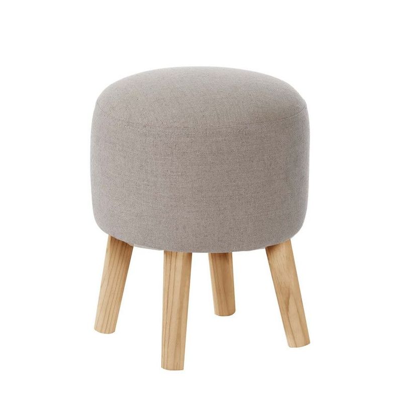 Pouf Nantes Lino Gris Claro-0