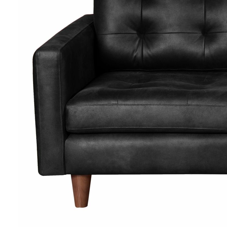 Sofa Seccional Derecho Napoles Cuero Ketucky Negro-4
