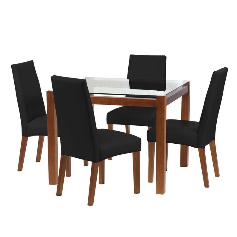 Juego De Comedor Barcelona 1000X1000 S/Cadiz Pu Negro-0