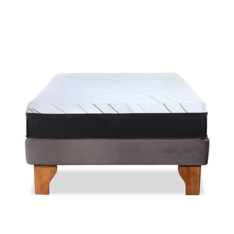Cama Europea Zen Pro 1.5 Pza Tela Velvet Gris-2