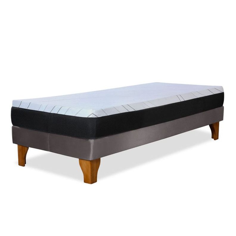 Cama Europea Zen Pro 1.5 Pza Tela Velvet Gris-3