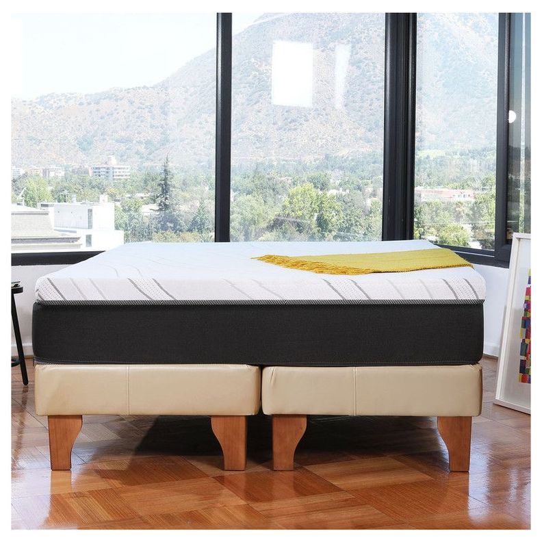 Cama Zen Top Spring  Visco Pu Beige 2Pza-0
