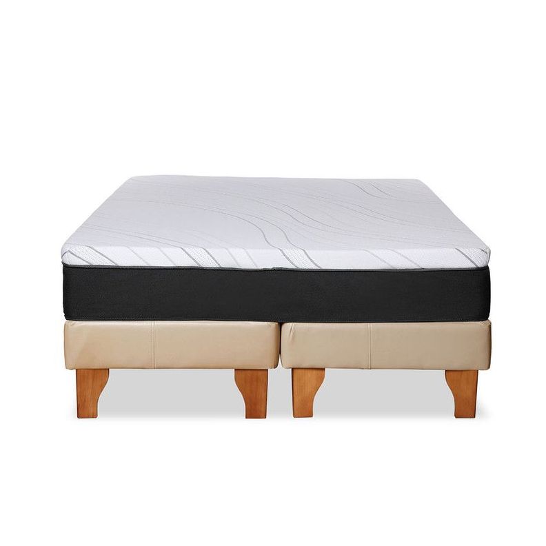 Cama Zen Top Spring  Visco Pu Beige 2Pza-5