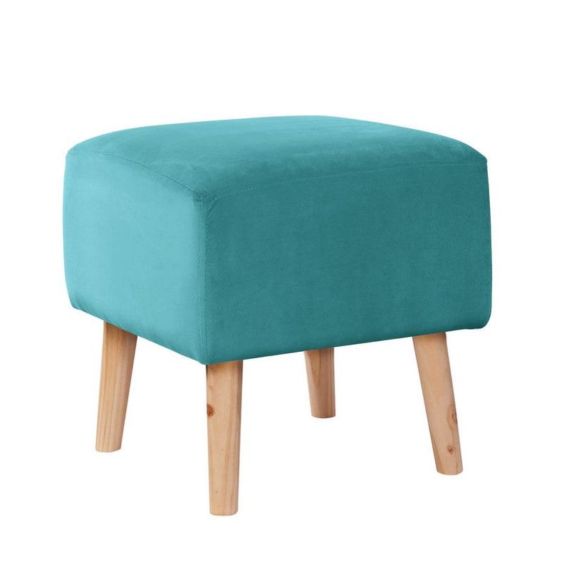 Pouf Burdeos Tela Velvet Turquesa-0