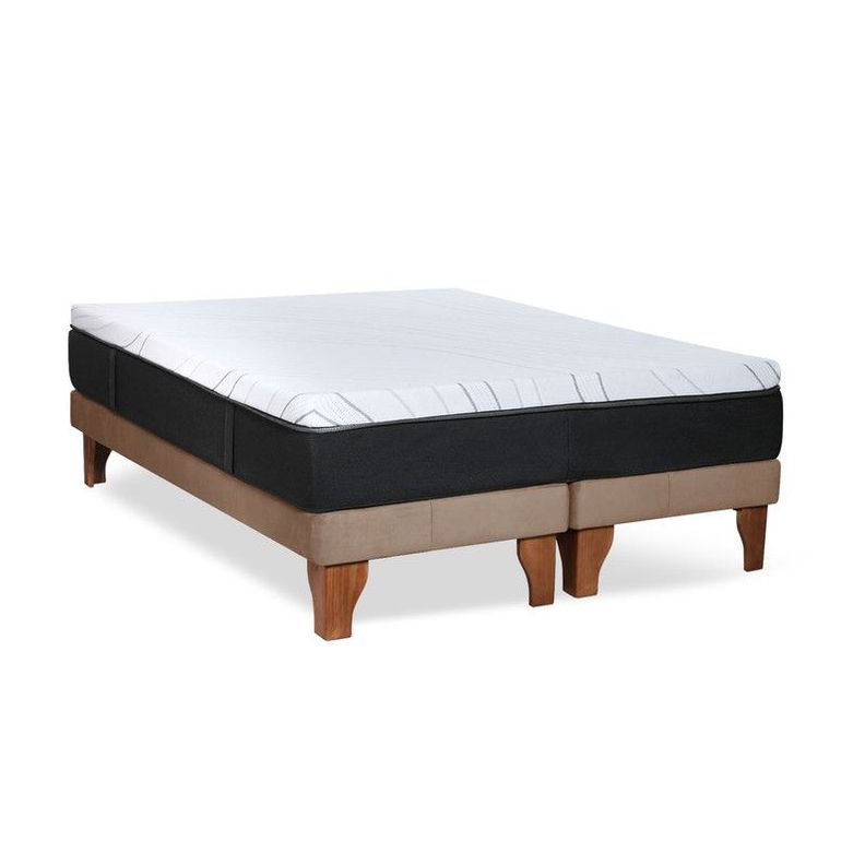 CAMA ZEN TOP FOAM VISCO TELA BEIGE 2PZA-2