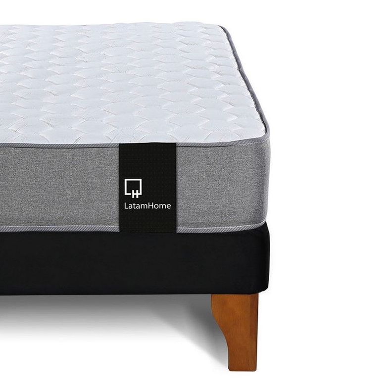Cama Europea Zen Best Tela Velvet Negro 2 Plazas-4