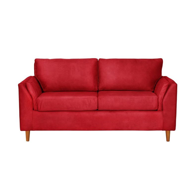 Sofa Milan 2C Con Resortes Pocket Cuero Kentucky Rojo-0