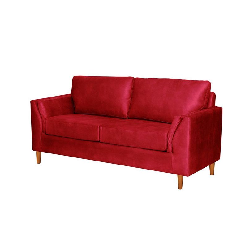 Sofa Milan 2C Con Resortes Pocket Cuero Kentucky Rojo-1