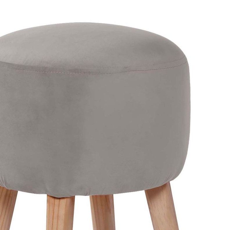 Pouf Nantes Tela Velvet Gris-1