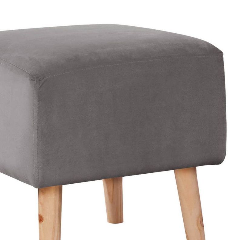 Pouf Burdeos Tela Velvet Gris-1