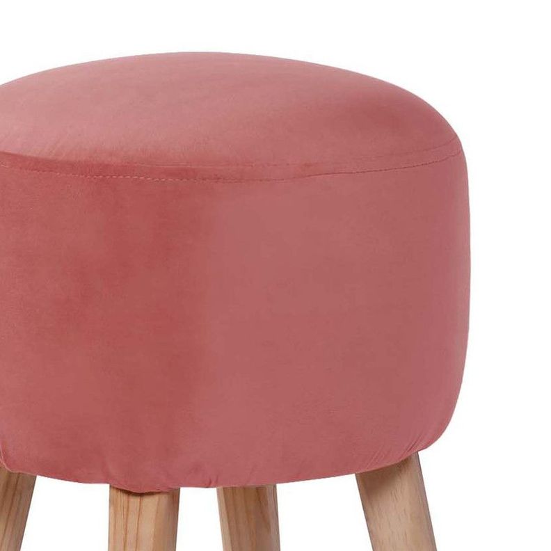 Pouf Nantes Tela Velvet Palo Rosa-1