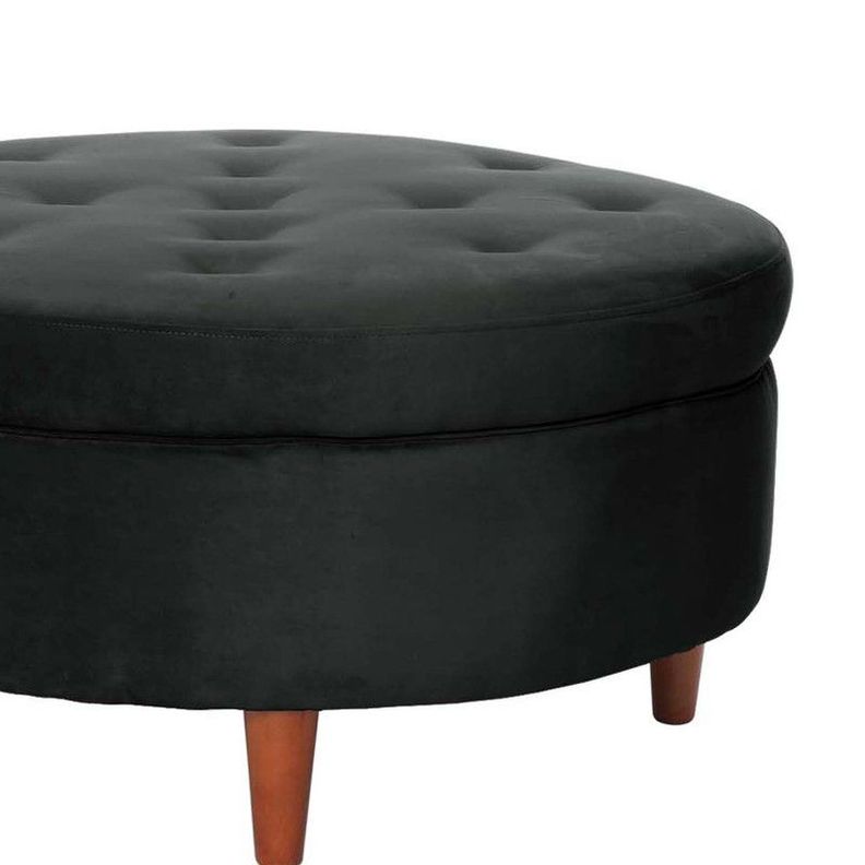 Pouf Paris Tela Velvet Negro-1
