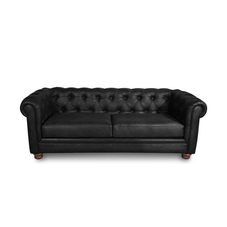 SOFA FLORENCIA 3C CUERO COLORADO NEGRO-0