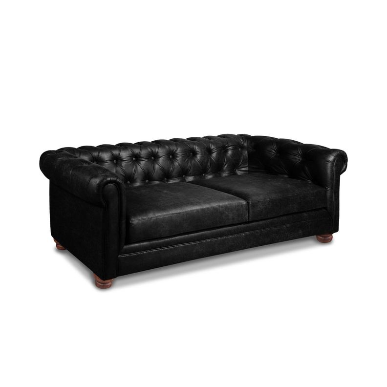 SOFA FLORENCIA 3C CUERO COLORADO NEGRO-1