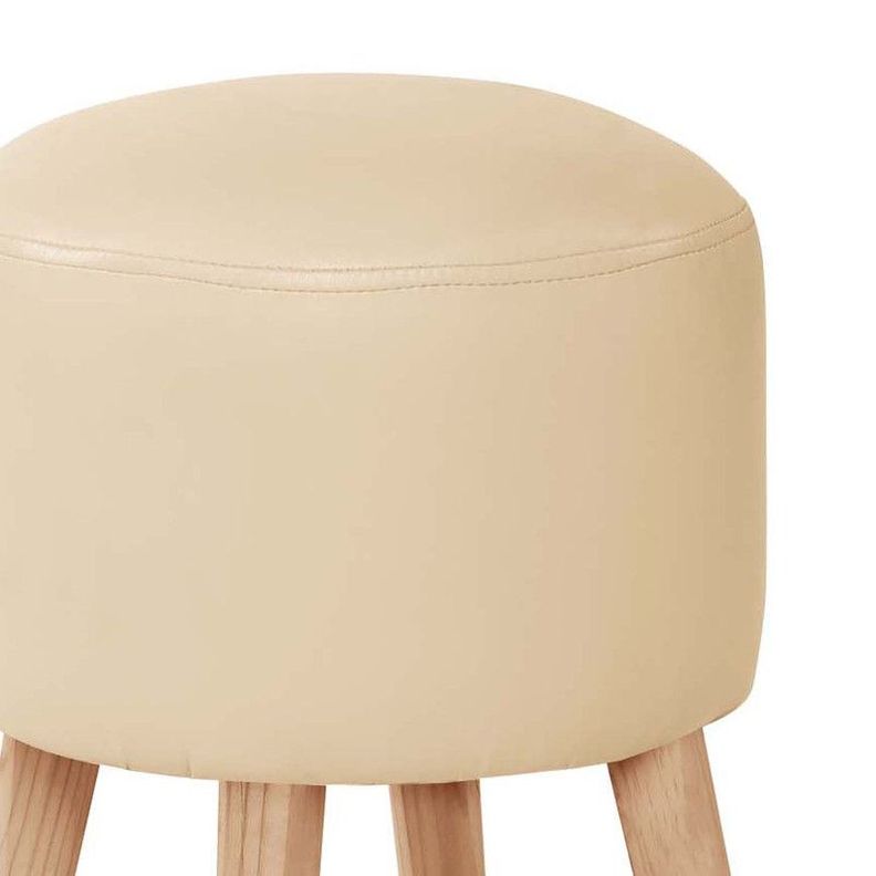 Pouf Nantes Pu Beige-1