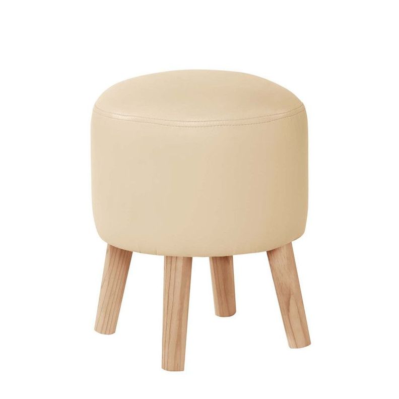 Pouf Nantes Pu Beige-0