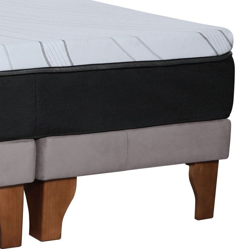 Cama Zen Top Foam Soft Tela Velvet Gris 2Pza-3