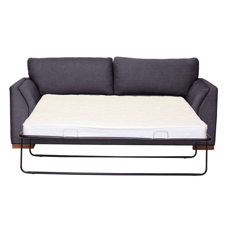 Sofa Cama Milan 2Pl Con Resortes Pocket Lino Gris Oscuro-2
