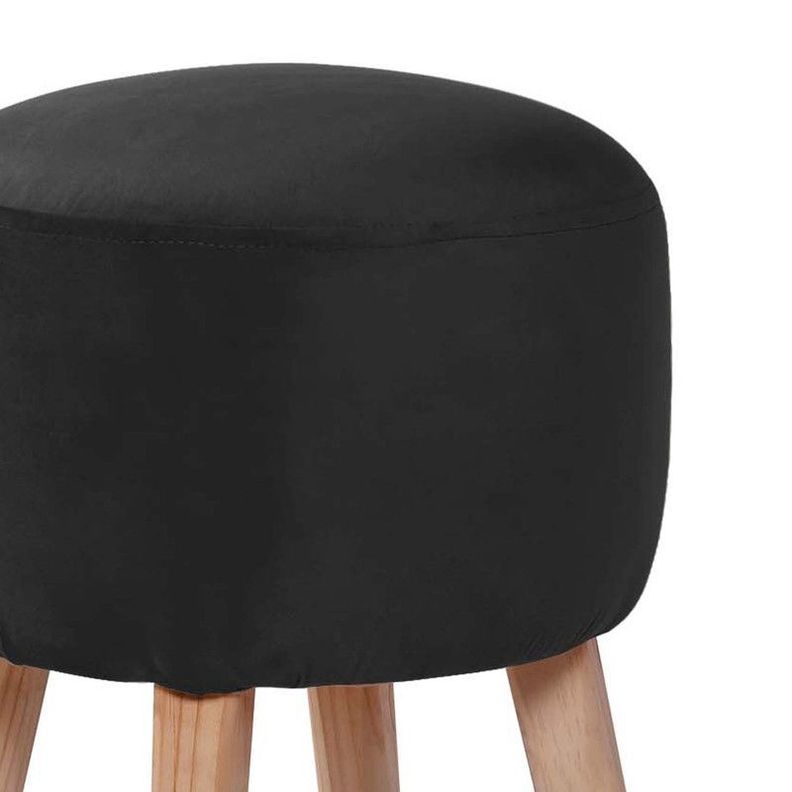 Pouf Nantes Tela Velvet Negro-1