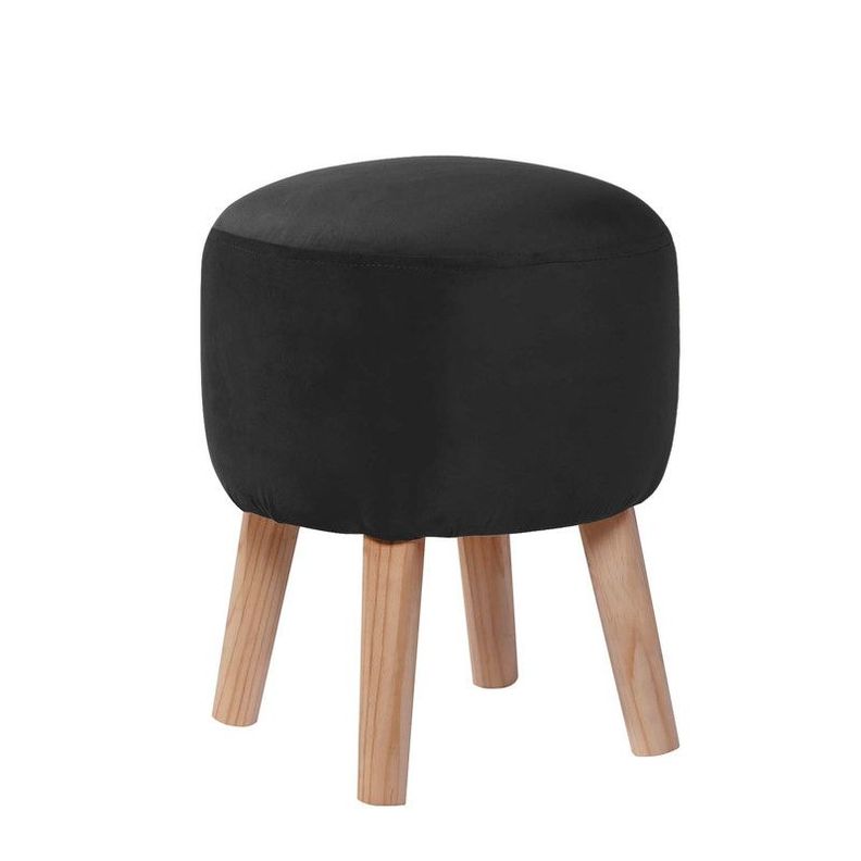 Pouf Nantes Tela Velvet Negro-0