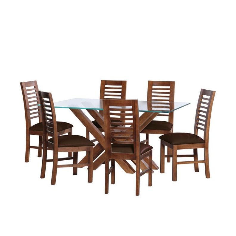 Juego De Comedor Merida 6 Sillas Salamanca Pu Chocolate-0