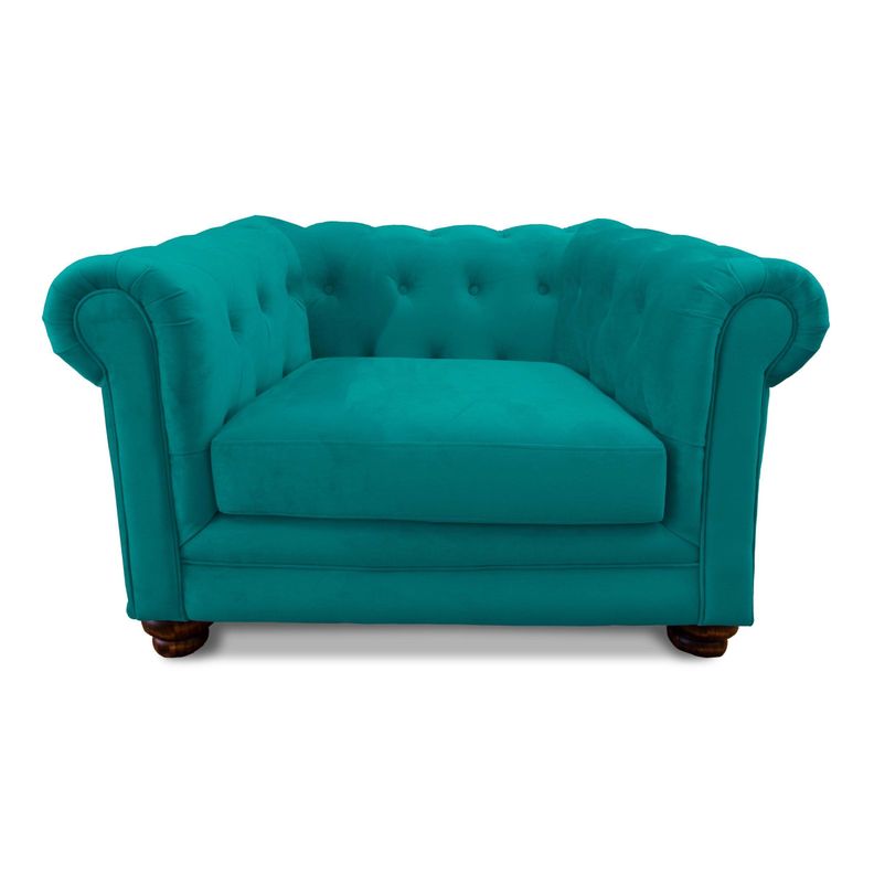 SOFA FLORENCIA 1C TELA VELVET TURQUESA