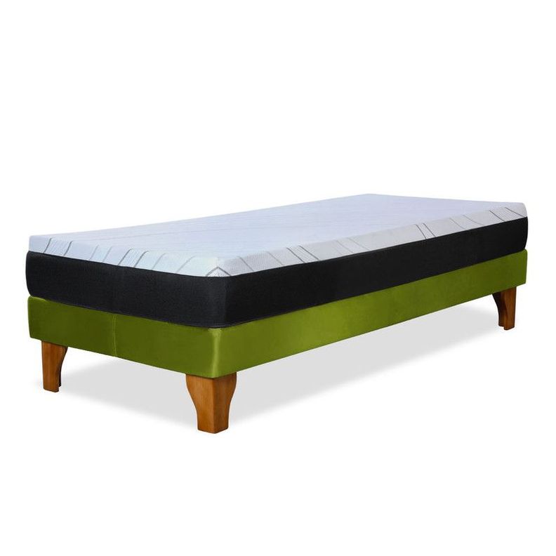Cama Europea Zen Pro 1.5 Pza Tela Velvet Pistacho-3