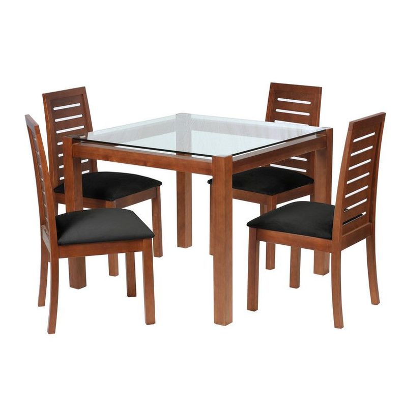 Juego De Comedor Barcelona 1000X1000 S/Tenerife Tela Negro-0