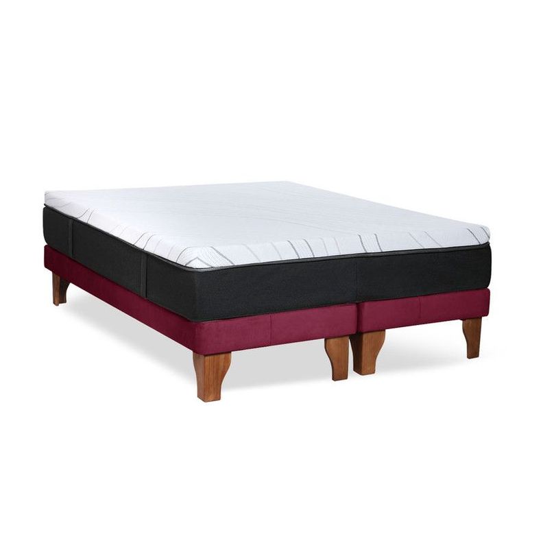 CAMA ZEN TOP FOAM VISCO TELA BURDEO 2PZA-2