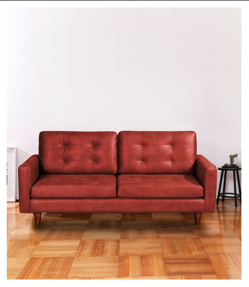 SOFA NAPOLES 3C CUERO KENTUCKY ROJO-0