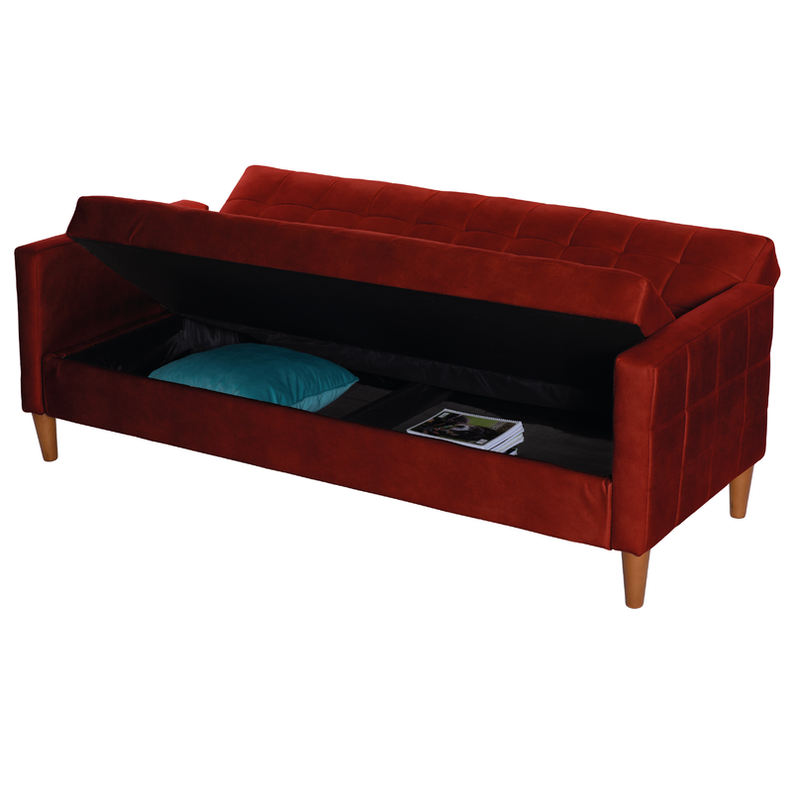 FUTON GENOVA  CUERO KENTUCKY ROJO-4