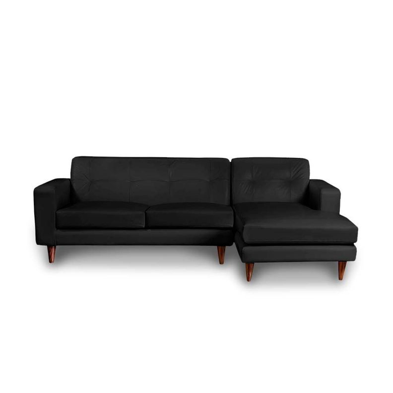 SOFA CHAISELONG DER SALERNO PU NEGRO-0