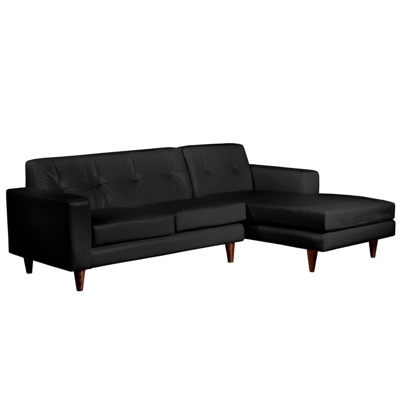 SOFA CHAISELONG DER SALERNO PU NEGRO-1