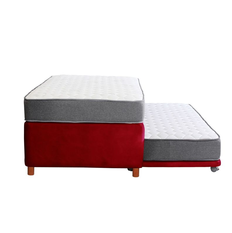 CAMA NIDO ZEN BEST CUERO ROJO 1 1/2 PZA-2