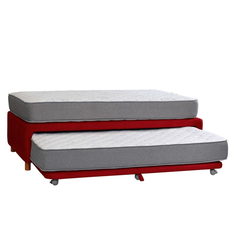 CAMA NIDO ZEN BEST CUERO ROJO 1 1/2 PZA-1