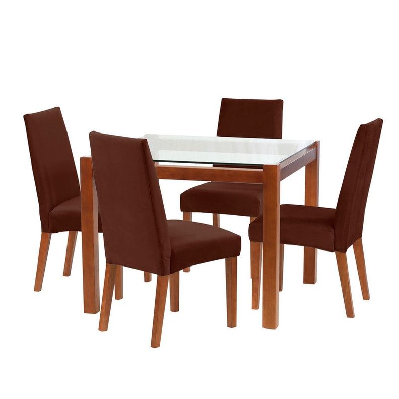 Juego De Comedor Barcelona 1000X1000 S/Cadiz Tela Chocolate-0