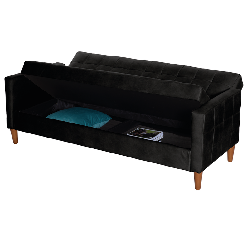 FUTON GENOVA  CUERO KENTUCKY NEGRO-4