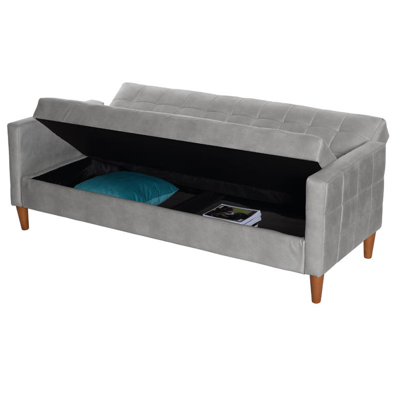 FUTON GENOVA  CUERO KENTUCKY GRIS-4