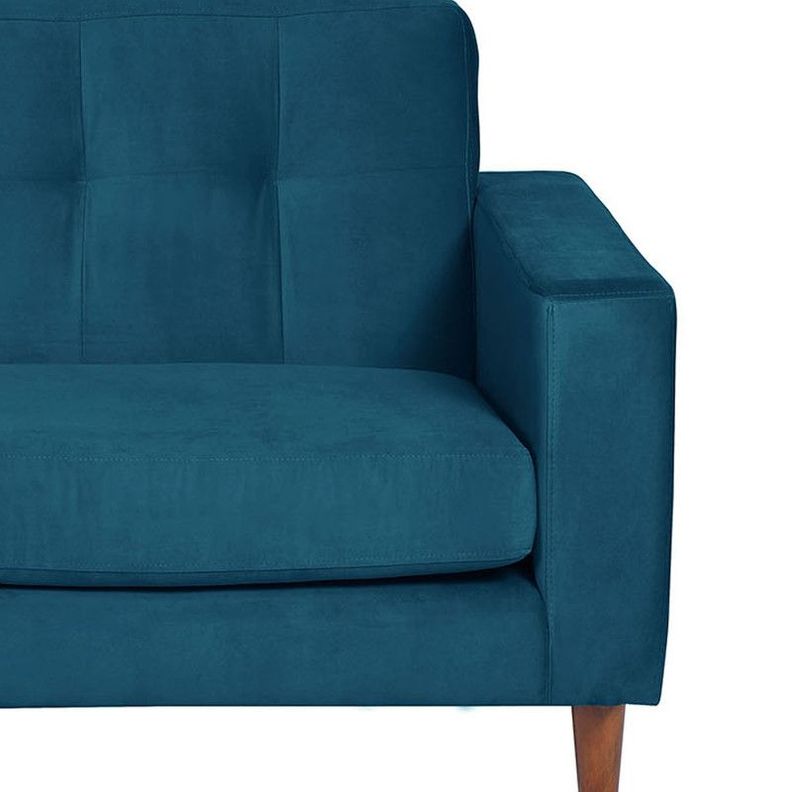 Sofa Chaiselong Izq Salerno Tela  Velvet  Azul Petroleo-2