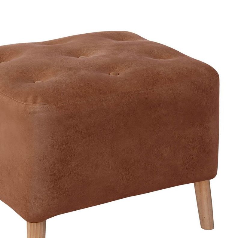 Pouf Lyon  Cuero Kentucky Tabaco-1